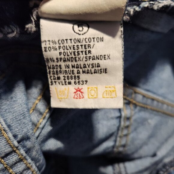 Vintage Y2K cute flared denim capris with front seams ✦ stretchy and comfy ✦ - Picture 5 of 8